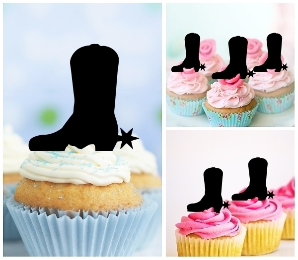Laser Cut Cowboy\'s Boot cupcake topper